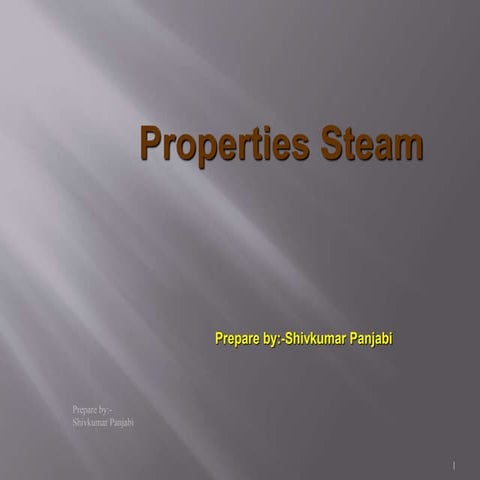 Properties of steam