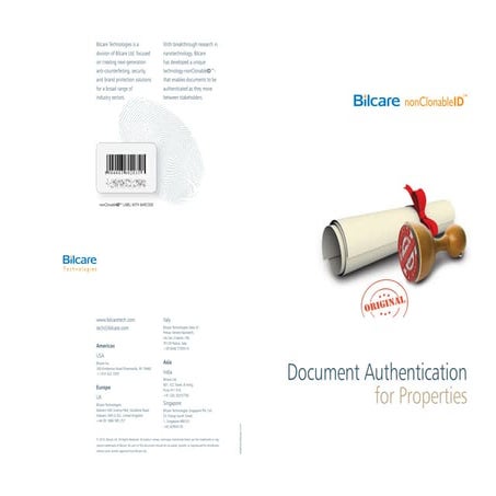 Document Authentication for Properties