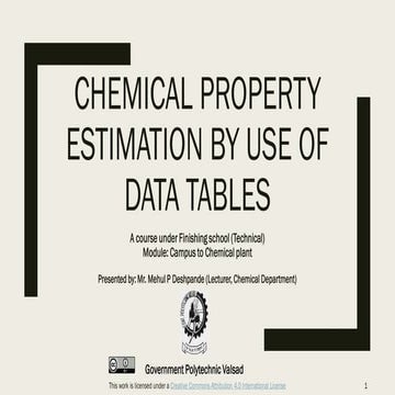 Property estimation by data tables