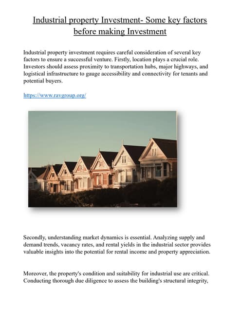 Industrial Property Investment for Savvy Investors | PDF