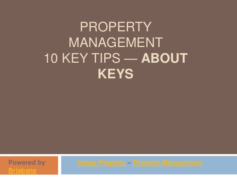 Property Management 10 key tips about Keys