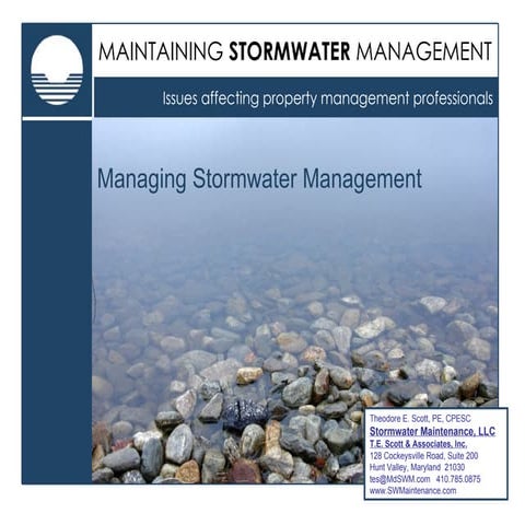 Managing Stormwater Management for Property Managers Sw Maintenance