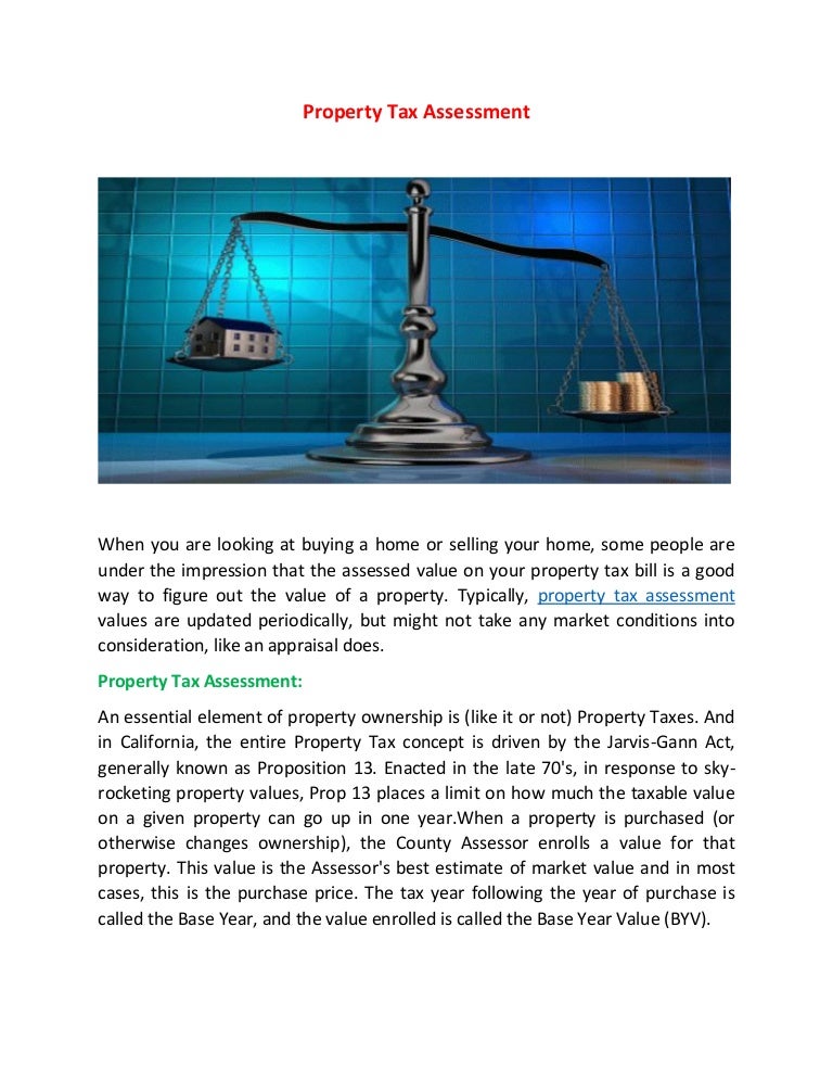 Property tax assessment