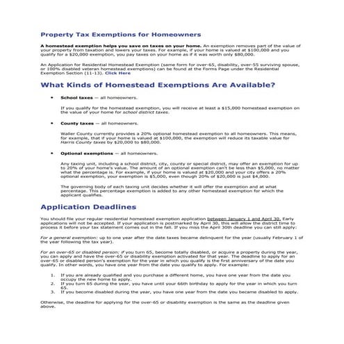 Texas homestead exemption | PDF