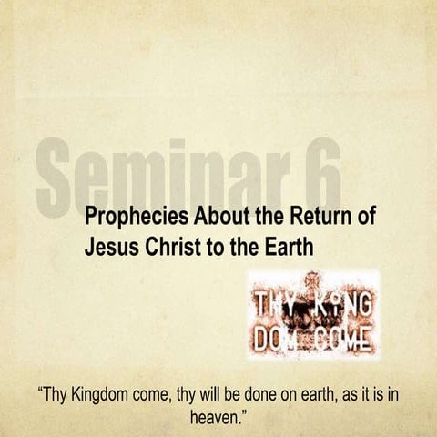 Prophecies About the Return of Jesus Christ | PPTX