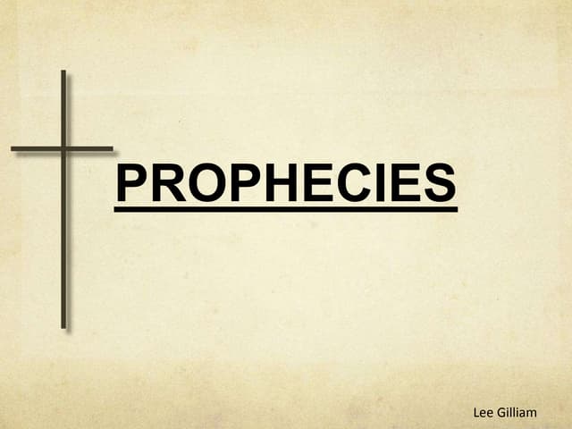 Do you have the spiritual gift of prophecy