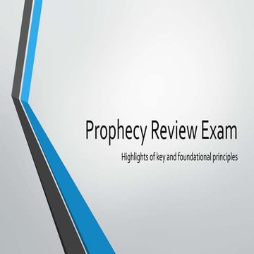 Prophecy final review exam