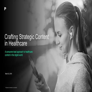 Crafting Strategic Content in Healthcare
