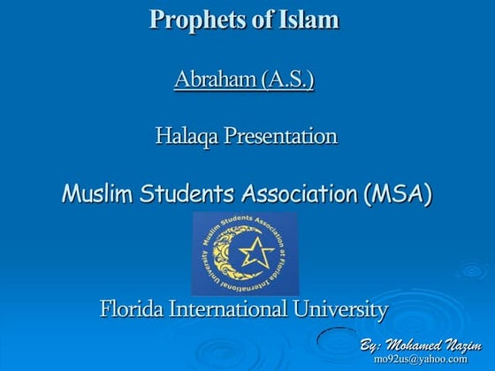 presentation topic on the Hazrat Ibrahim | PPT