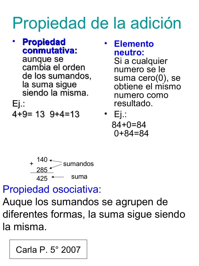 Propiedad De La AdicióN