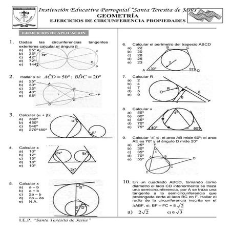 Propiedades circunferencia