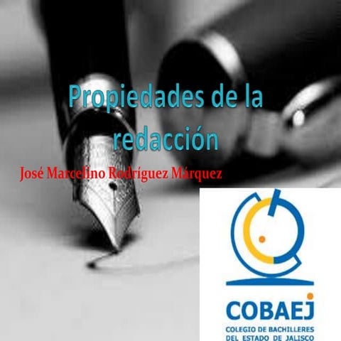 Propiedades de la redacción