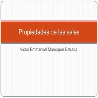 Propiedades de las sales