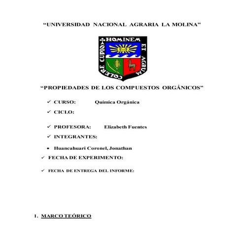 Propiedades de los compuestos orgánicos