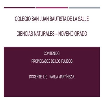 Los fluidos | PPTX