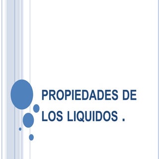 Propiedades de los liquidos