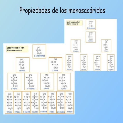 Propiedades de los monosacáridos