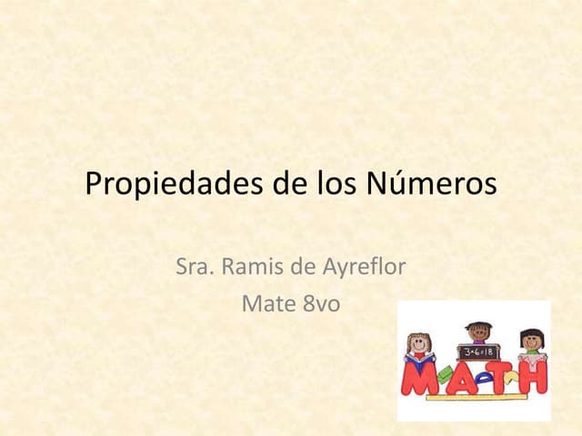 Propiedades de los numeros