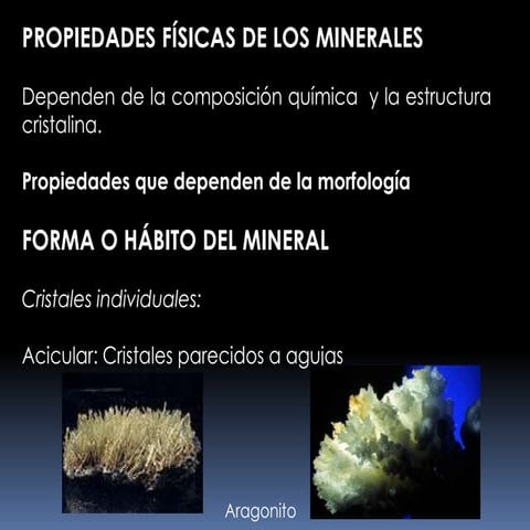 Propiedades físicas de los minerales