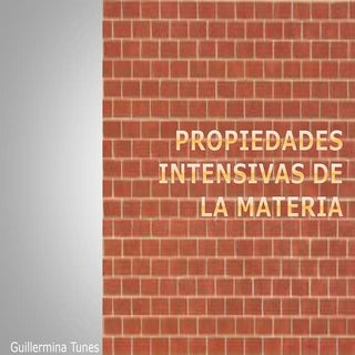 Propiedades intensivas de la materia