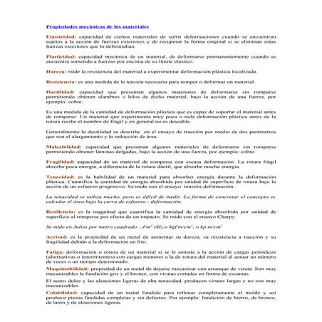 Propiedades mecánicas de los materiales