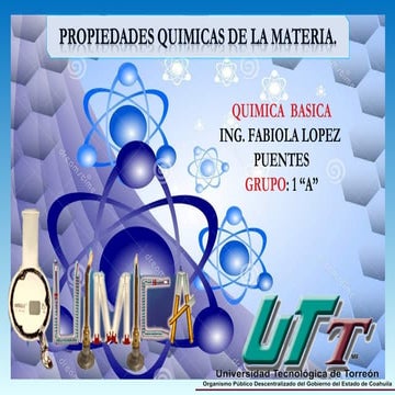 Propiedades quimicas de la materia