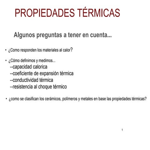 Propiedades termicas