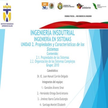 Propiedades y características de los sistemas 1
