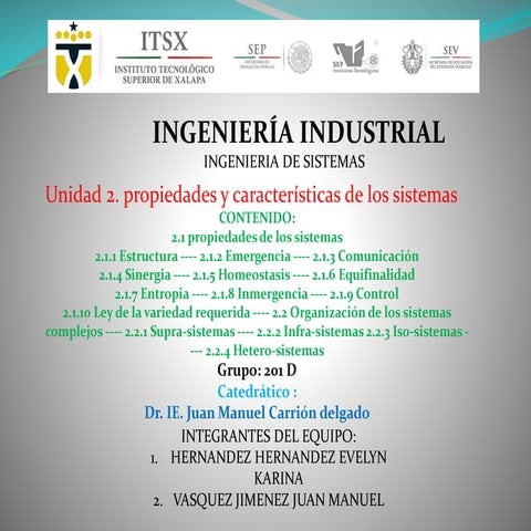 Propiedades y características de los sistemas  6