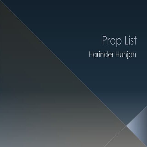 Prop list