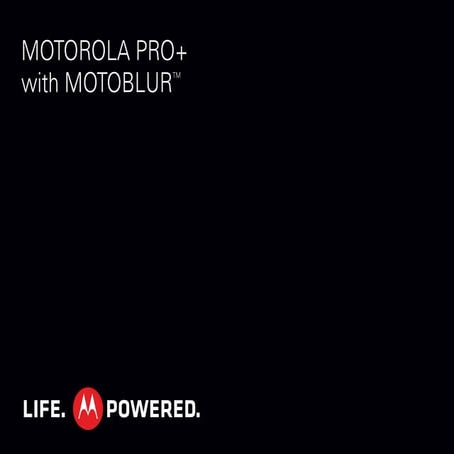 Motorola PRO+ Manual / User Guide