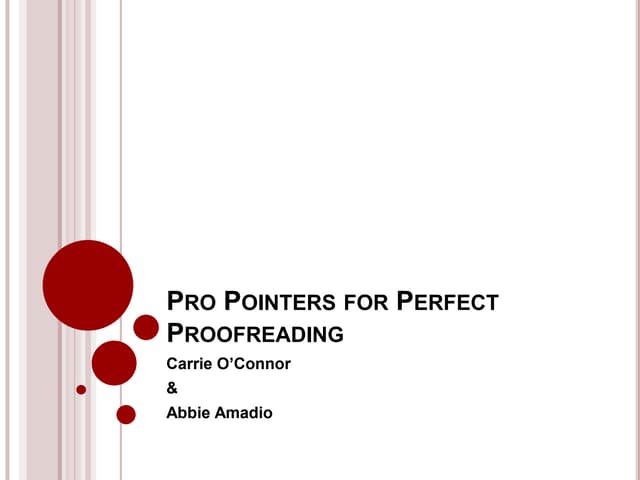 Pro Pointers for Perfect Proofreading