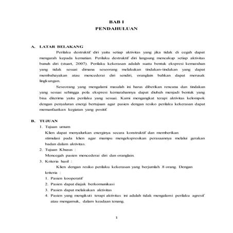 Proporsal JIwa - Terapi Aktifitas Kelompok