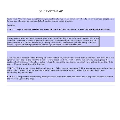 Proportion and perception   self portraits