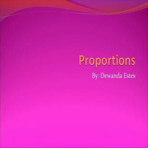 Proportions power point