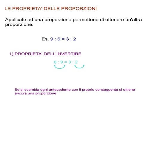 Proporzioni proprietà
