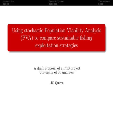 PhD Proposal St. Andrews University