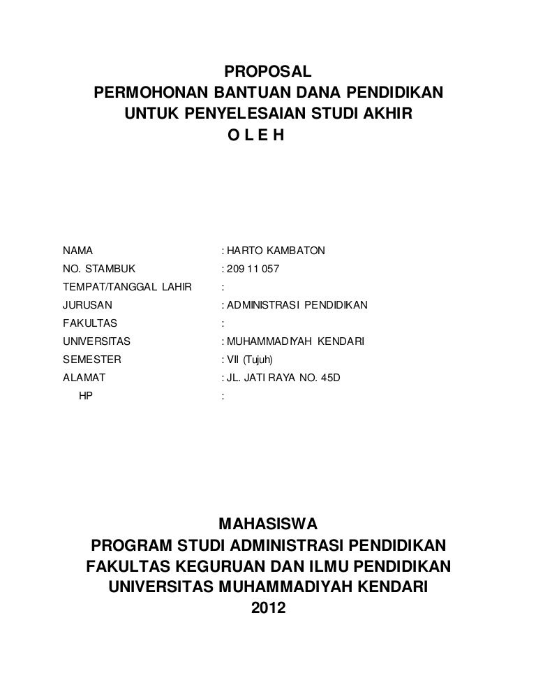 Proposal T A Wanimbo