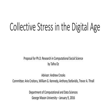 Collective Stress in the Digital Age