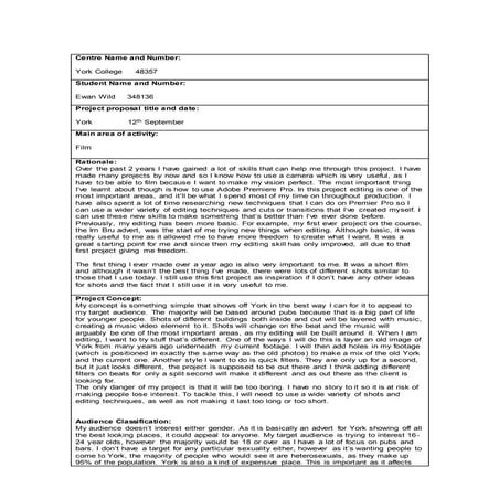 Client Project: Proposal