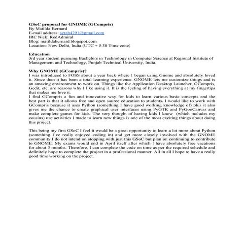 Gcompris proposal | PDF