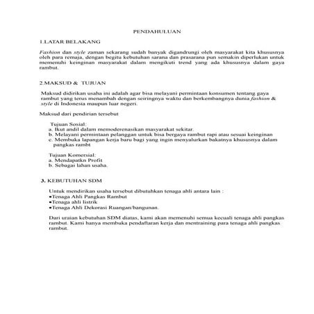 Contoh Format Proposal KKN Mandiri | DOC