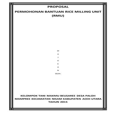 Proposal penggiling padi