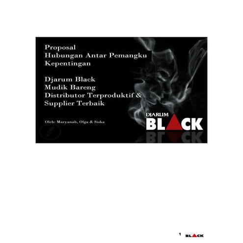 Proposal stakeholders relation