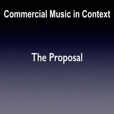 Proposal and assessment