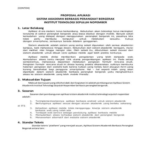 Proposal aplikasi sistem akademik