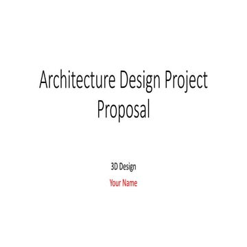 Proposal architecture project