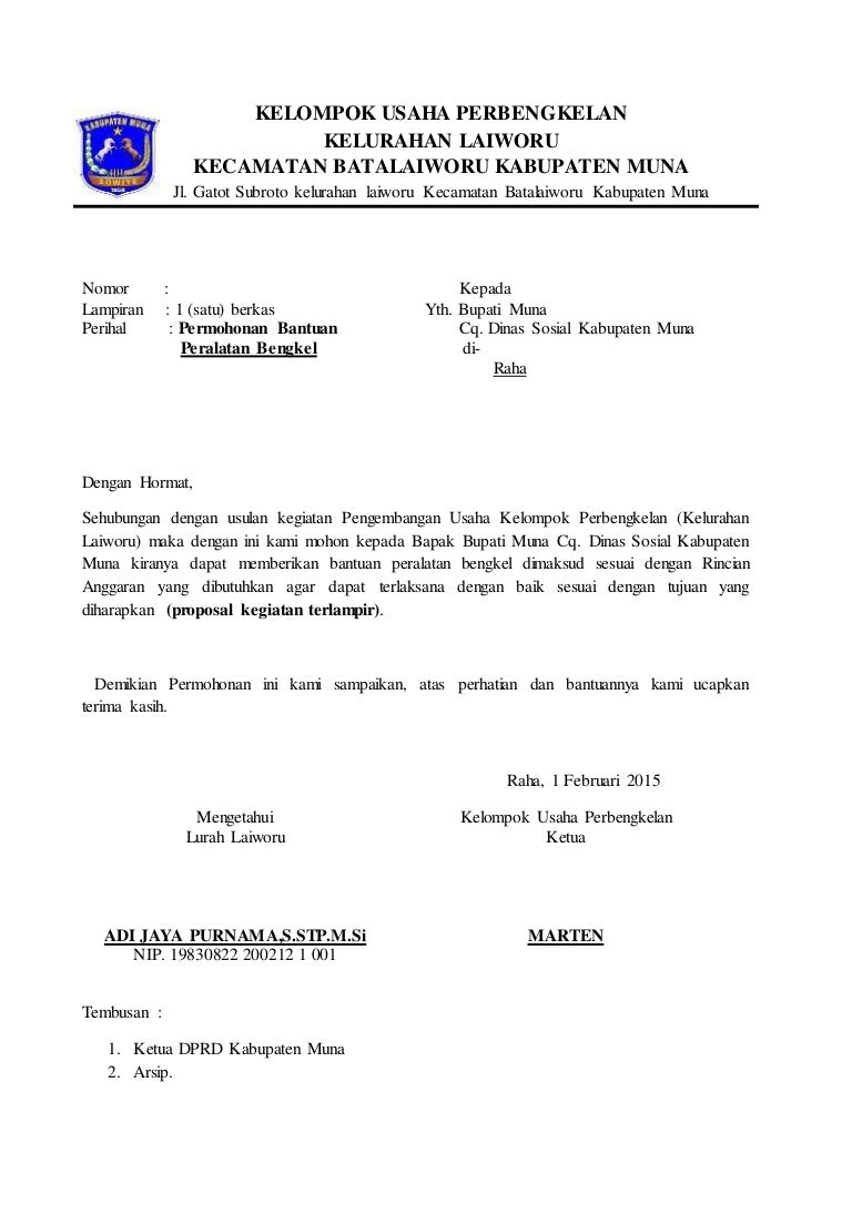 Proposal Bengkel Laiworu