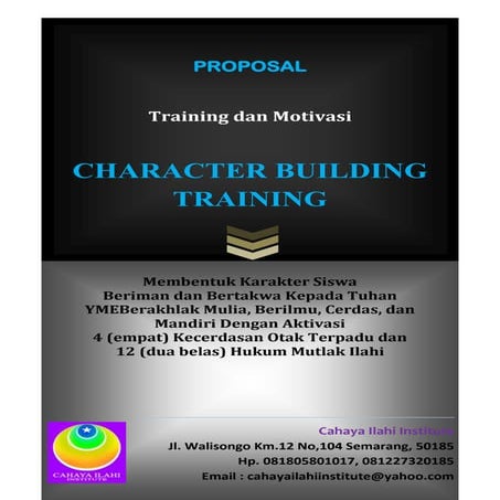Proposal character building training