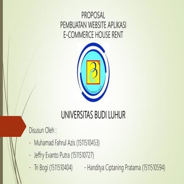 Proposal e commerce house rent